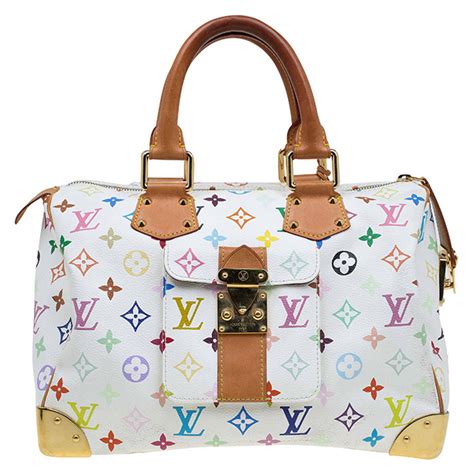 louis vuitton white multicolor bag